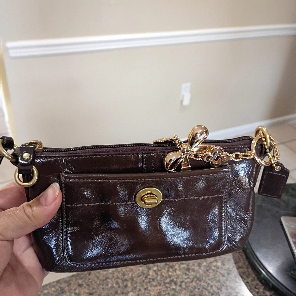 Coach Ergo patent leather wristlet